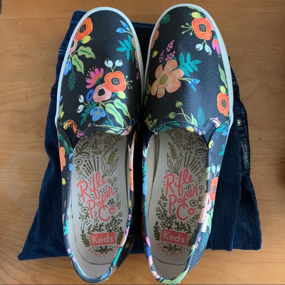 RIFLE PAPER CO x KEDS TRIPLE DECKER SLIP ON SHOES